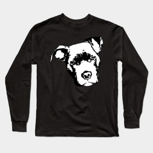 Staffordshire Bull Terrier Head Long Sleeve T-Shirt